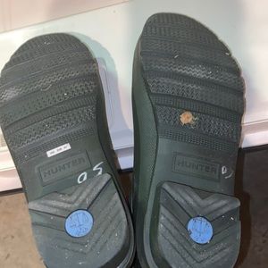 hunter green ankle rain boots